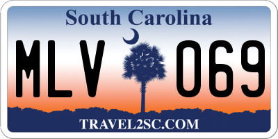 SC license plate MLV069