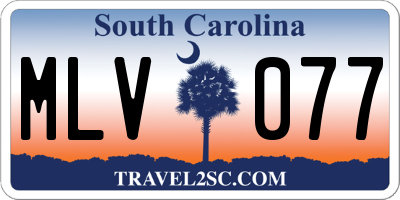 SC license plate MLV077