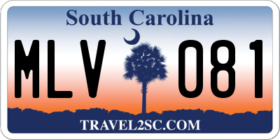 SC license plate MLV081