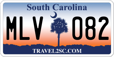 SC license plate MLV082