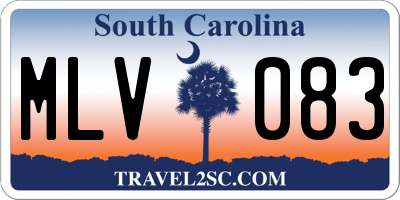 SC license plate MLV083