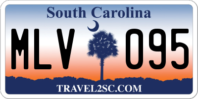 SC license plate MLV095