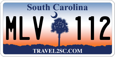 SC license plate MLV112