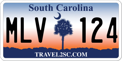 SC license plate MLV124