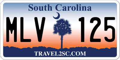 SC license plate MLV125