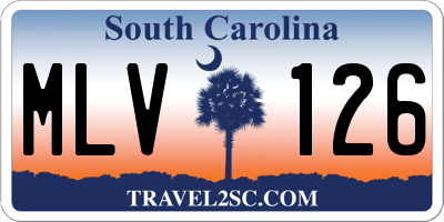 SC license plate MLV126