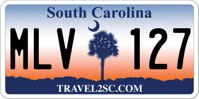 SC license plate MLV127
