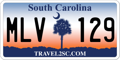 SC license plate MLV129