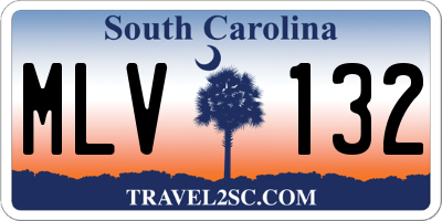 SC license plate MLV132