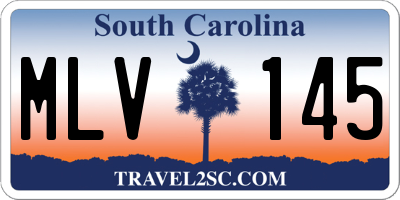 SC license plate MLV145