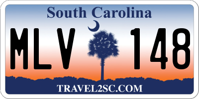 SC license plate MLV148
