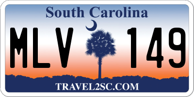 SC license plate MLV149