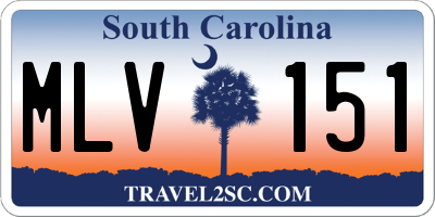 SC license plate MLV151