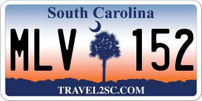 SC license plate MLV152