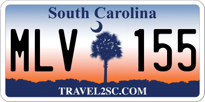SC license plate MLV155