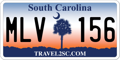 SC license plate MLV156