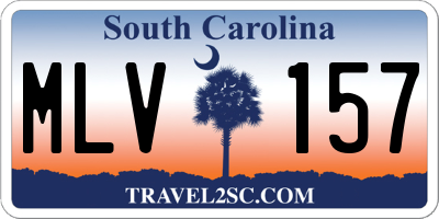 SC license plate MLV157