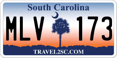 SC license plate MLV173