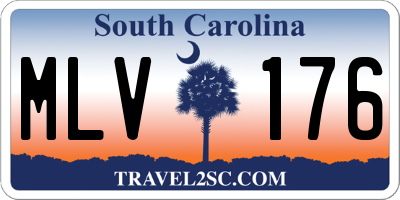 SC license plate MLV176