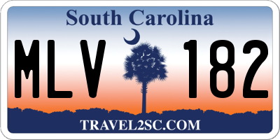 SC license plate MLV182