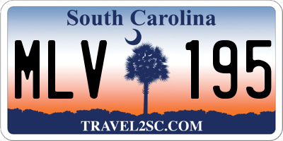 SC license plate MLV195
