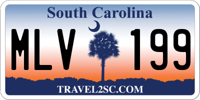 SC license plate MLV199