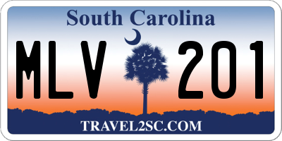 SC license plate MLV201