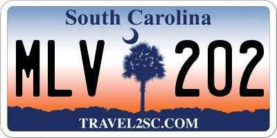 SC license plate MLV202