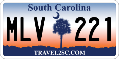 SC license plate MLV221