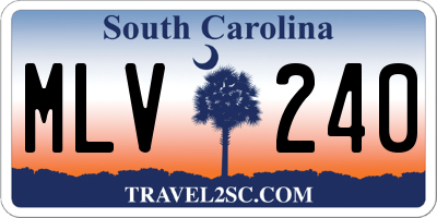 SC license plate MLV240