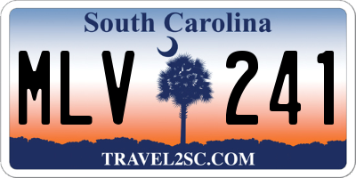 SC license plate MLV241