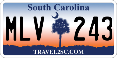 SC license plate MLV243