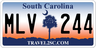 SC license plate MLV244