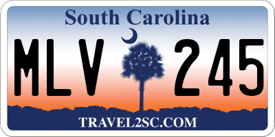 SC license plate MLV245