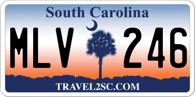 SC license plate MLV246