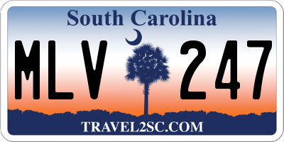 SC license plate MLV247