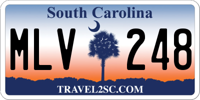 SC license plate MLV248