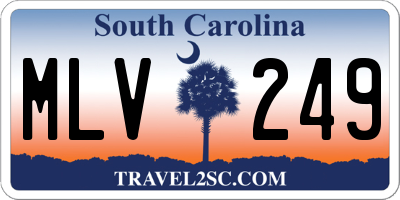 SC license plate MLV249