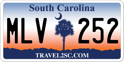 SC license plate MLV252