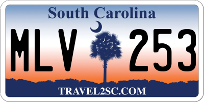 SC license plate MLV253