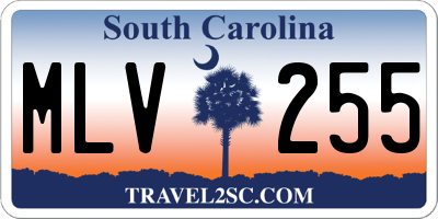 SC license plate MLV255
