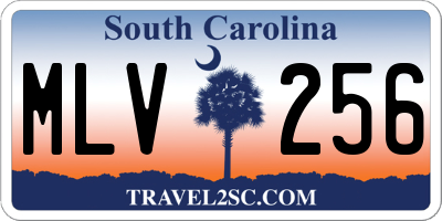 SC license plate MLV256