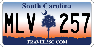 SC license plate MLV257