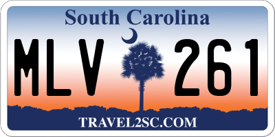 SC license plate MLV261