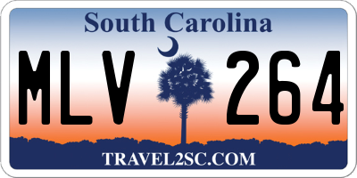SC license plate MLV264