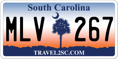 SC license plate MLV267