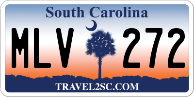 SC license plate MLV272