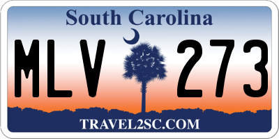 SC license plate MLV273