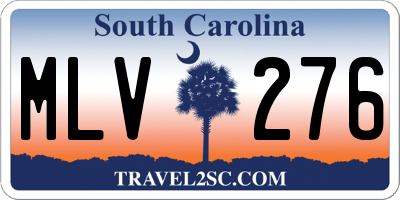 SC license plate MLV276