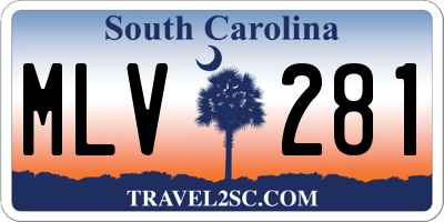 SC license plate MLV281
